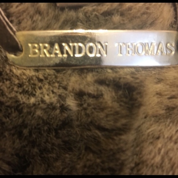 Brandon Thomas Seude LEATHER Midi-Plush Coat - Picture 3 of 7